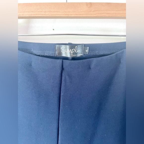 Sympli Ponte Navy Blue Pull-On Elastic Waistband Tapered Ankle Pants Size 6 - Picture 4 of 9